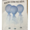 Suporte com tule para balão azul