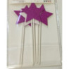 Enfeitos para Bolo estrelas 6 pcs