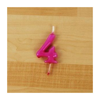 Vela 6cm N4  Rosa Choque