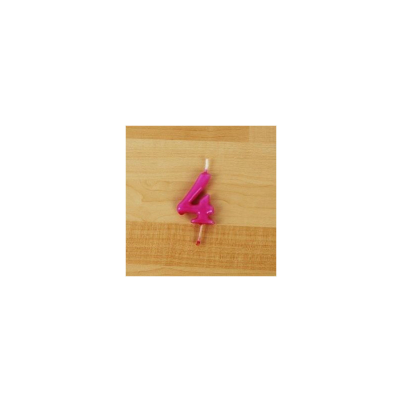 Vela 6cm N4  Rosa Choque