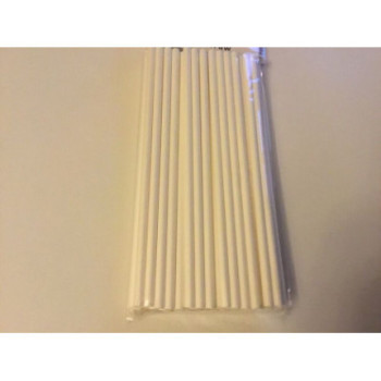 50 palhinhas papel 197mm branco