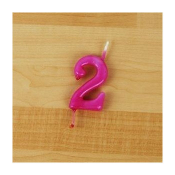 Vela 6cm N2 Rosa Choque