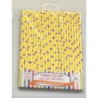 24 palhinhas amarelo com flores