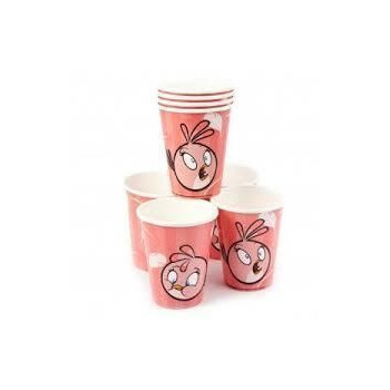 Copos Angry Birds Rosa