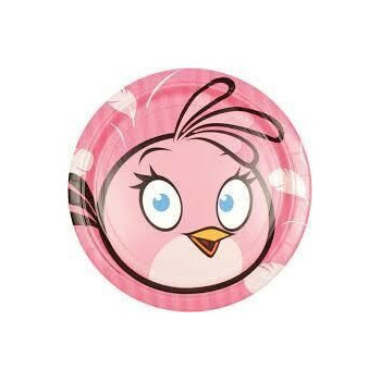 Prato Angry Bird Rosa