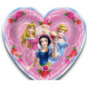 8 pratos coração 18 cm princesas