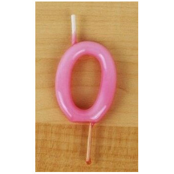 Vela 6cm N0  Rosa Bébé