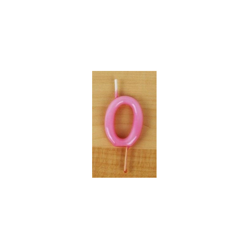 Vela 6cm N0  Rosa Bébé