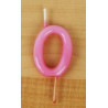 Vela 6cm N0  Rosa Bébé