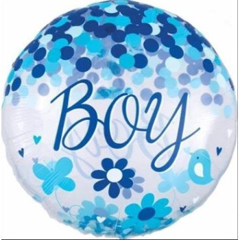 Balão Jumbo Baby Boy Confetti