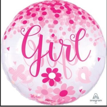 Balão Jumbo Baby Girl Confetti