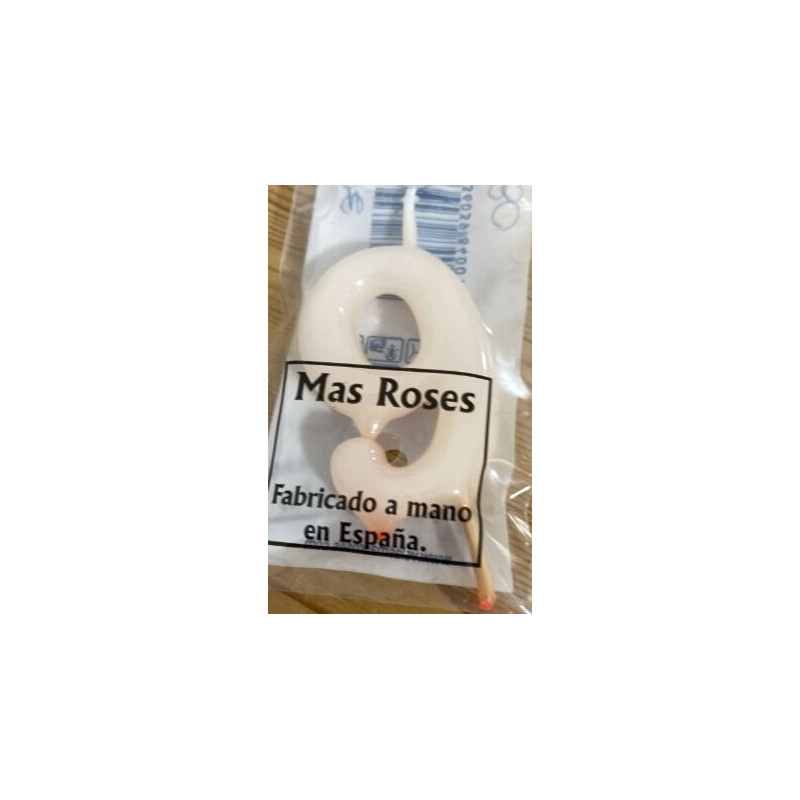 Vela 6cm N9  Rosa Bébé