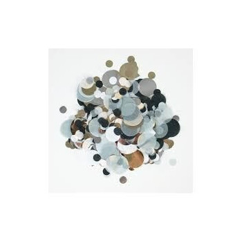 confetis preto/dourado