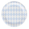 8 pratos 23 cm light Blue Diamonds