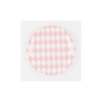 8 pratos 23cm Light Pink Diamonds