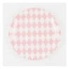 8 pratos 23cm Light Pink Diamonds