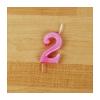 Vela 6cm N2  Rosa Bébé