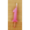 Vela 6cm N1 Rosa Bébé