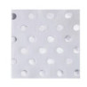 20 Guardanapos pick and mix polka dot - prata