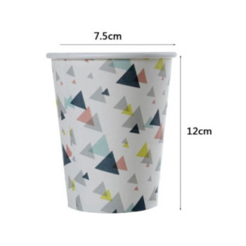 Copos  triângulos coloridos (6 peças)
