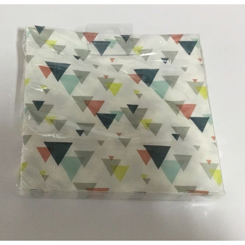 Guardanapos Triângulos coloridos 33x33cm (16 peças)