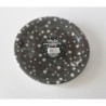 Pratos cinza com estrelas brancas - 17,5cm (6 peças)