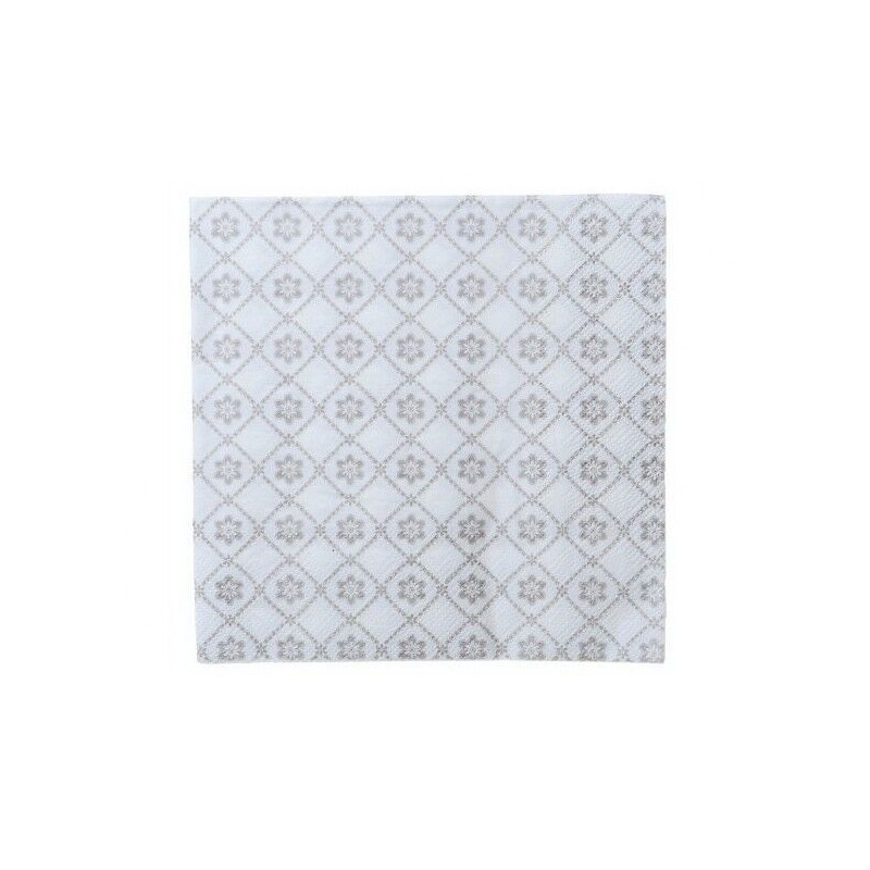 Guardanapos Flores Bege 33x33cm (16 peças)