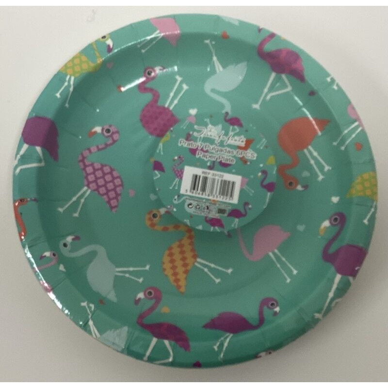 Prato Flamingos 6 uni 18cm