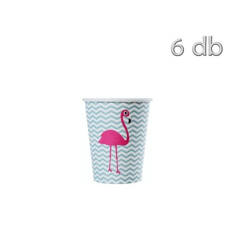 Copos Flamingo 6 uni