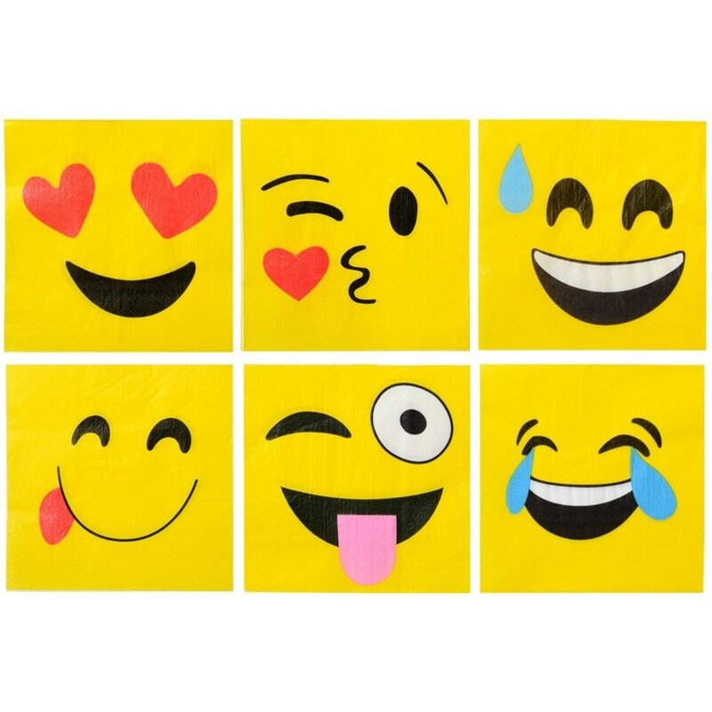Guardanapos emojis 20 uni 33x33cm