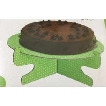 Suporte para bolos verde bolas brancas