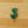 Vela 6cm N3 Verde