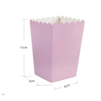 Caixas Pipocas Rosa Claro 6 unidades
