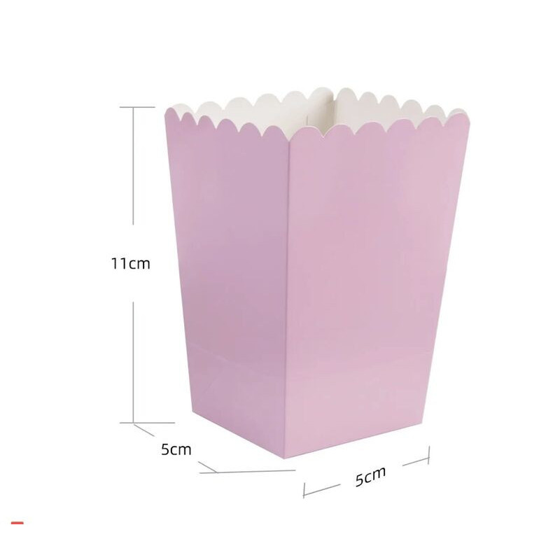 Caixas Pipocas Rosa Claro 6 unidades