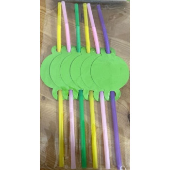 6 palhinhas cores
