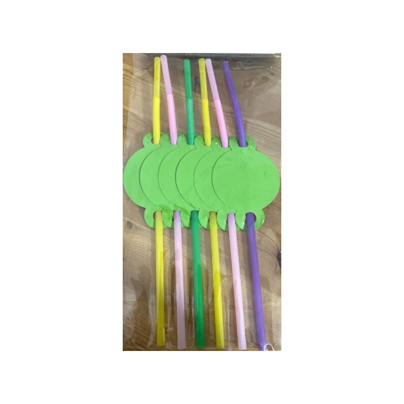 6 palhinhas cores