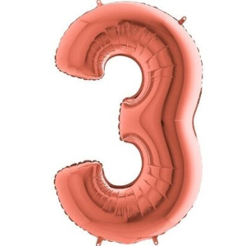 Balão Foil Rose Gold Nº 3 40