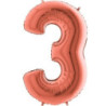 Balão Foil Rose Gold Nº 3 40