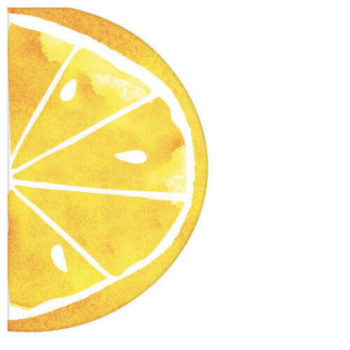 Guardanapo 33x33cm Rodela de limão