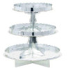 Stand Cupcakes 3 andares 29cm Prateado