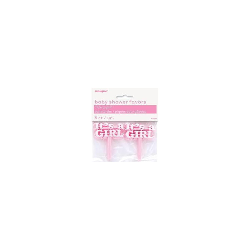 8 Cake Picks It´s a Girl