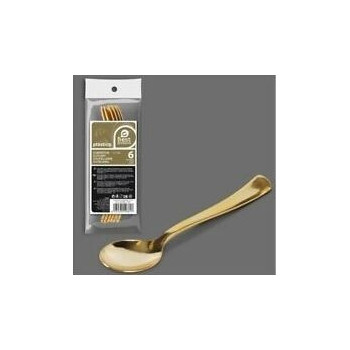 6 colheres douradas 17cm