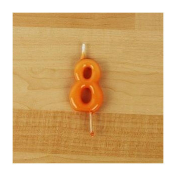 Vela 6cm N8 Laranja