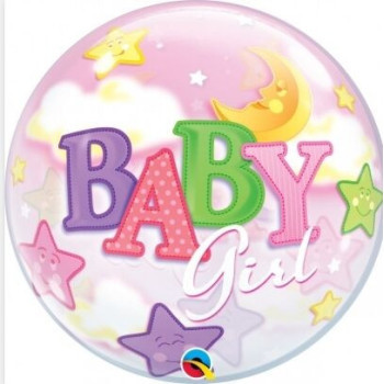 Balão Bubbles baby Girl Qualatex