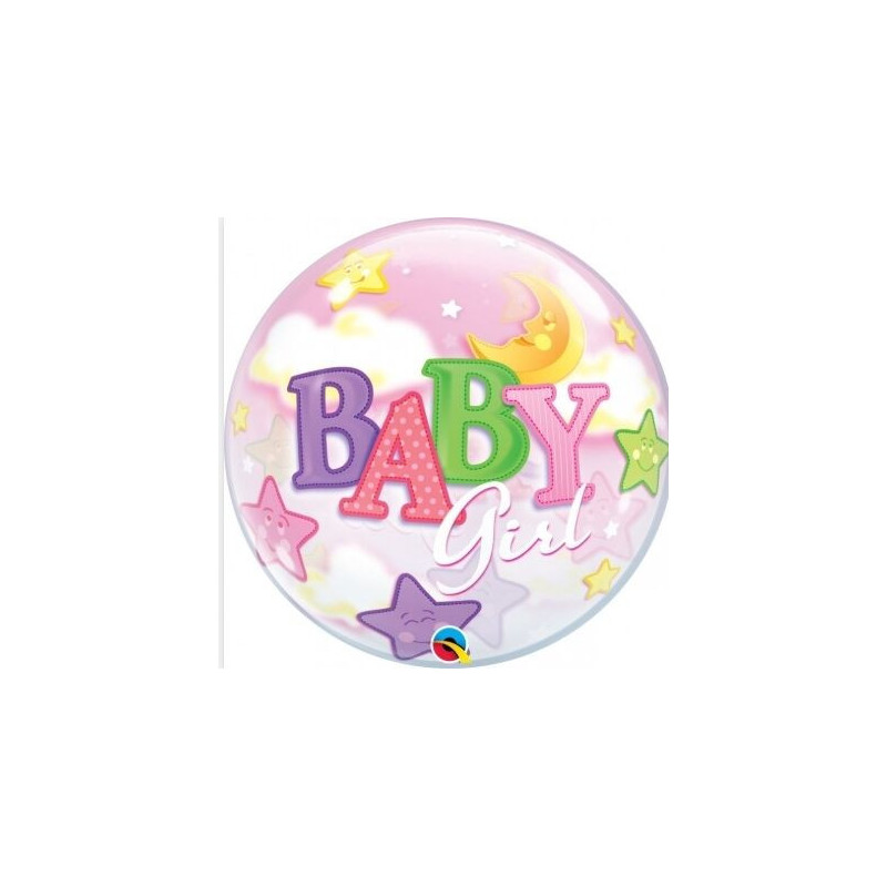 Balão Bubbles baby Girl Qualatex