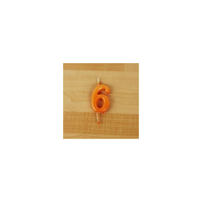 Vela 6cm N6 Laranja