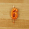 Vela 6cm N6 Laranja