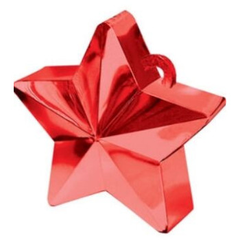 Peso para balões estrela vermelho