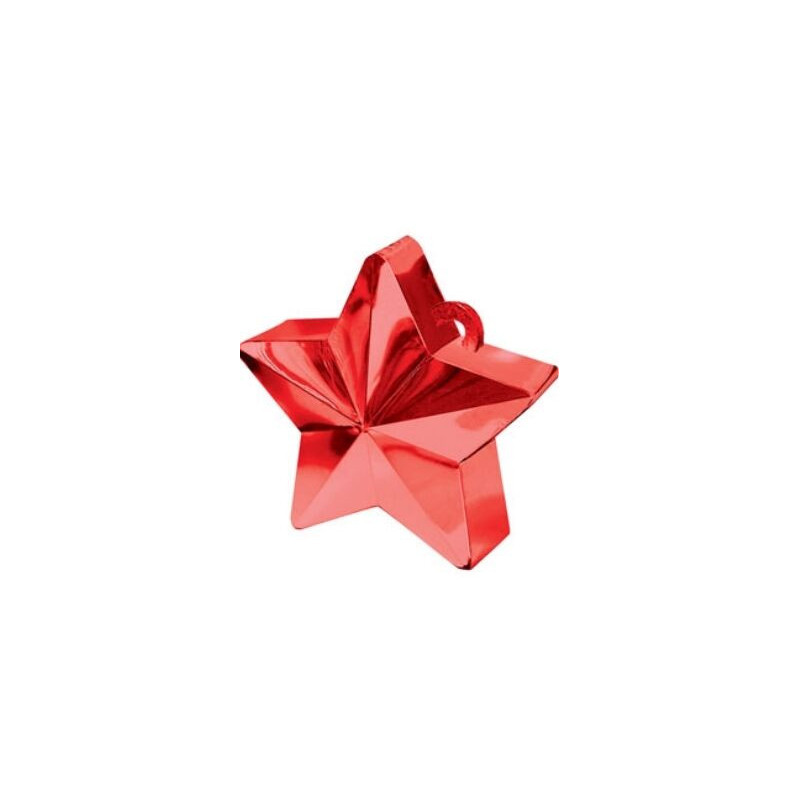 Peso para balões estrela vermelho