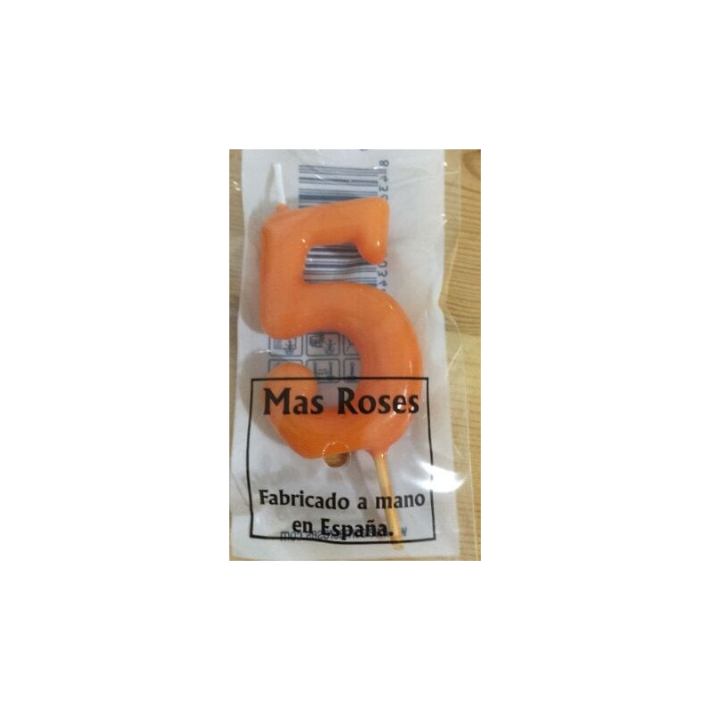 Vela 6cm N5 Laranja